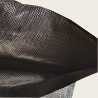 Sac tissé en PP noir 50KG 100KG, résistant aux UV, avec bande verte pour riz et engrais