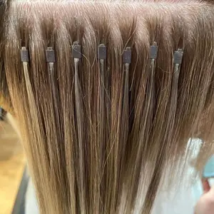 Nouveaux cheveux vierges alignés sur les cuticules de cheveux de kératine européenne sans perte I Tip Extensions de cheveux humains