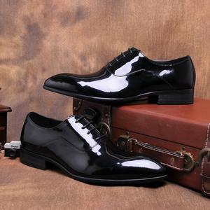 Zapatos Casuales de Negocios para Hombre, de Cuero Genuino, Suaves, Formales, Oxford, Transpirables, Impermeables, con Cordones, a la Moda, EVERGREEN - Product Image 3