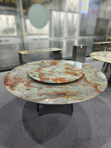 Table de salle à manger en marbre de luxe Impression romaine Table de salle à manger en pierre de luxe - Product Image 2