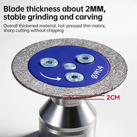 Lame de scie diamantée mini de 50 mm avec filetage, disque de coupe pour pierre, granit, grès, béton, outil de gravure et de meulage