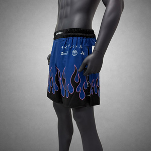 Shorts d'entraînement MMA en tissu élastique rafraîchissant à séchage rapide, double couche avec compression interne pour le fitness et la lutte - Product Image 4