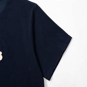 Camiseta de manga corta AMI para parejas, estilo moderno, con logotipo bordado en 3D, holgada y fácil de combinar. - Product Image 6