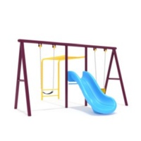 Vente en gros de terrain de jeu extérieur en acier et en plastique pour enfants toboggan balançoire certifié CE ZH-202505027 pour l'école à la maison et la maternelle
