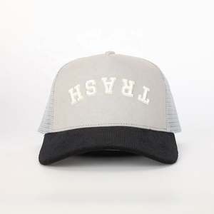 Conception OEM Broderie de haute qualité Classiques 5 Panneau Gorras Coton Sport Mesh Chapeau Vente en gros Classiques personnalisés Velours côtelé Casquette de camionneur - Product Image 2