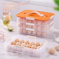 Boîte de rangement moderne pour réfrigérateur en plastique épais, transparente, en PP de qualité alimentaire, pour snacks et œufs, avec couvercle