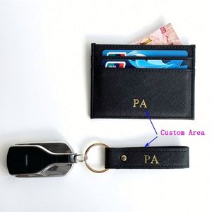 Nueva Cartera Delgada Unisex de PU Saffiano con Anillo para Llaves, Tarjetero, Logotipo Personalizado, Tarjeta de Visita, Juego de Caja de Regalo Perfecto para Viajes - Product Image 4