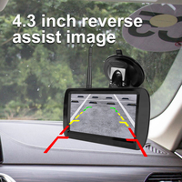 Kit de caméra de recul sans fil Vision nocturne 4.3 pouces Système de surveillance de plaque d'immatriculation Système d'aide au stationnement pour voiture