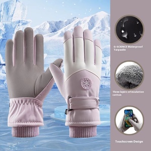 Gants de cyclisme d'hiver, imperméables, coupe-vent, doublure polaire, chauds, compatibles avec les écrans tactiles, confortables et durables - Product Image 5