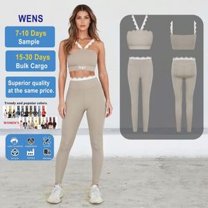 Leggings de Yoga Reversibles Ecológicos Personalizados para Mujer, con Efecto Levanta Glúteos, para Gimnasio, Transpirables, de Secado Rápido, Conjunto de 2 Piezas - Product Image 1