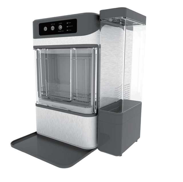 Nugget Ice Maker  with Soft Chewable Ice 38lbs/24H Self-Cleaning Nugget Ice Maker Countertop with Side Water tank