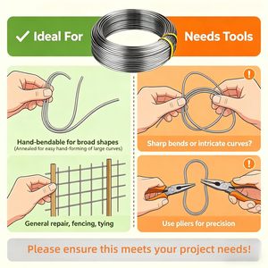 VoxSveldra 14 Gauge 304 Stainless Steel <b>Wire</b> 1.6mm Dia 65 Ft Rust Proof For <b>Garden</b> Trellis Plant Support - Product Image 4