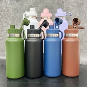 Us 2026 Spring New 32oz <b>Large</b> Capacity Powder Coat Vacuum Stainless Steel Water Bottle <b>Mug</b> with Leakproof Portable Lid for Laser - Product Image 2