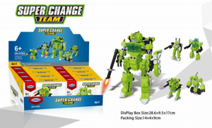 ซุปเปอร์เชนจ์ทีม หุ่นยนต์โมเดลของเล่น 4011 แสงสีเสียง พลาสติก 6+ สำหรับทุกเพศ - Product Image 1
