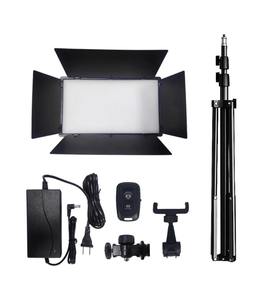 U800 LED Video ışığı 2.1M standı 2 * piller ile kontrolör kısılabilir bi-renk 3200K ~ 5600K LED Panel AYDINLATMA stüdyo fotoğrafçılığı - Product Image 4