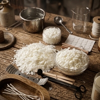 Flocons de cire de soja 100 % pure et biologique pour la fabrication artisanale de bougies, écologiques, parfum personnalisé, matière première en vrac, Noël, anniversaire
