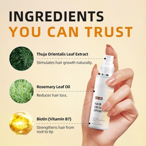 Spray para el Crecimiento del Cabello con Extracto de Romero y Hoja de Tuya Orientalis para un Cabello Grueso y Suave - Product Image 5