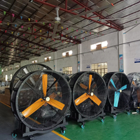 Ventilateur sur pied industriel portable de 2 m pour entrepôt, souffleur d'air HVLS, ventilation et refroidissement