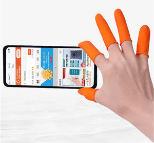 防滑一次性橙色指套 无粉纯化乳胶 S/<span class=keywords><strong>M</strong></span>/L 尺寸 适用于电子行业安全防护 ANTISK - Product Image 5