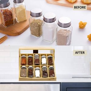 <b>Kitchen</b> Organizer 3 Tier Bamboo Spice Drawer Organizer - Product Image 2