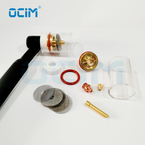 Kit d'accessoires pour torche de soudage TIG WP-9/20/25, comprenant une lentille de gaz et une coupelle en verre de grand diamètre OCIM P18GLD - Product Image 6