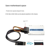 M.2 M-cavo adattatore SFF-8639 con cavo femmina SATA 15 Pin per 2.5 pollici NVMe SSD Hard Disk M2 a U.2