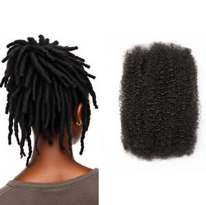 Unprocessed Virgin Meches Dreadlocks Human Hair Afro Kinky Bulk Human Hair Easy for Braids - Product Image 1