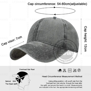 Bulk Wholesale Blank Washed Cotton Baseball Cap Custom Embroidery LOGO Caps Men Casual 6 Panel Distressed Vintage Dad <b>Hat</b> - Product Image 2