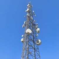 Torre de Comunicación Autoportante Angular de 3 Patas de Acero Estructural de Alta Resistencia Galvanizado en Caliente de 70 m para Telecomunicaciones por Microondas