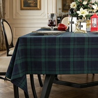 Nappe de Noël à carreaux américains, Housse de table de luxe à carreaux britanniques pour fêtes, banquets, tables basses, toutes saisons