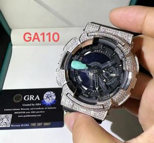 Boîtier <span class=keywords><strong>de</strong></span> montre Hip Hop GA110 <span class=keywords><strong>en</strong></span> <span class=keywords><strong>argent</strong></span> sterling 925 avec diamants Moissanite VVS <span class=keywords><strong>de</strong></span> luxe et certificat GRA - Product Image 3