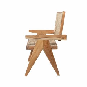 Factory Wholesale Hotel Party <b>Black</b> Rattan Solid Wood Restaurant <b>Dining</b> <b>Chairs</b> - Product Image 2