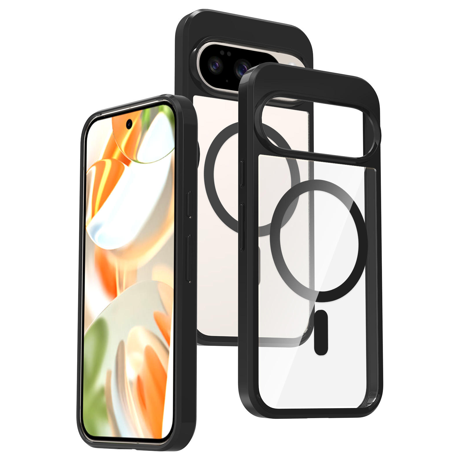 Frontera trasera clara/negra TPU