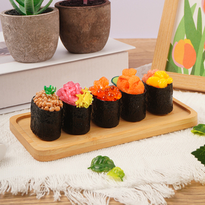 Figuras de Anime Japonés al por Mayor, Miniaturas de Plástico DIY Gunkan Sushi, Figuritas para Decoración de Pasteles, Regalo Divertido, Simulación de Sushi - Product Image 3