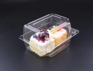 使い捨てブリスター包装透明プラスチックケーキボックス。