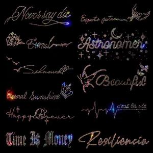 เทปติดเสื้อผ้าลายดอกไม้ประดับกลิตเตอร์หลากสีแบบรีดร้อน ประดับด้วยคริสตัลวิบวับ - Product Image 2