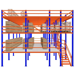 Hệ thống kệ lửng thép 5 lớp tùy chỉnh Giải pháp lưu trữ kho đa cấp hạng nặng - Product Image 1