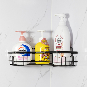 Support d'angle moderne sans trou pour trépied de salle de bain étagères de lavage support de shampoing en métal étagères triangulaires pour mur pour stockage d'épices - Product Image 2
