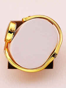 Reloj de Pulsera con Pedrería Dorada para Mujer, Reloj de Lujo con Brazalete Curvo, Elegante Reloj de Vestir de Cuarzo con Esfera Pequeña para Dama, Regalo - Product Image 4