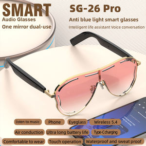 Fashion Open Ear <b>Bluetooth</b> Smart Glasses Built-in Stereo Speaker Touch Operation Type-C Charging Music Navigation Eyeglasses - Product Image 1