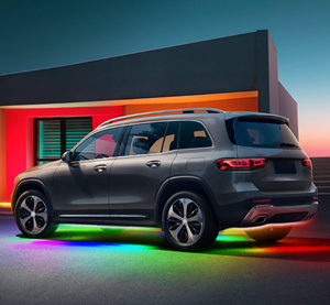 Nhà máy 4 cái <span class=keywords><strong>RGB</strong></span> Giấc Mơ dòng chảy màu loạt dải ánh sáng Kit không thấm nước bên ngoài xe ánh sáng điều khiển từ xa LED underglow ánh sáng Kit - Product Image 3