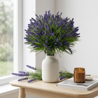 Kunstmatige lavendel, realistisch, milieuvriendelijk, handgemaakt, UV-bestendig boeket voor thuis, tuin, bruiloft en feestelijke buitendecoratie