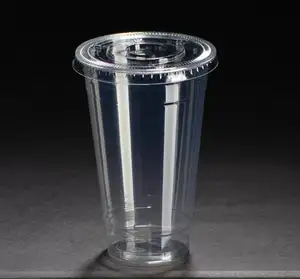 Прозрачная одноразовая блистерная чашка пла, ПП, ПЭТ, 16 унций, 480 мл, чашки для кофе, молока, чая, прозрачные пластиковые чашки