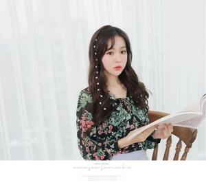 Chaîne de cheveux tressée en cristal dégradé de couleur style européen et américain pour femme Vekelee, décoration de mariage, pince à cheveux - Product Image 6