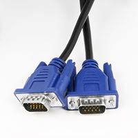 Kabel Video HD15 VGA Resolusi Tinggi dengan Pengunci Sekrup untuk Layar Desktop dan Proyektor Konferensi