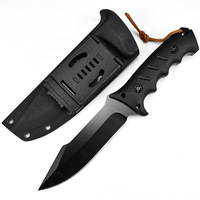 Couteau de Chasse de Poche Tactique EDC Portable en Acier Inoxydable à Lame Fixe avec Étui, Vente Chaude