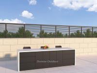 Cuisine de barbecue extérieure modulaire, configuration de grillades en plein air, unité de cuisson extérieure résistante aux intempéries pour jardin résidentiel
