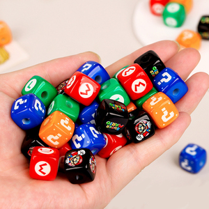 Acrylic <b>Beads</b> Cartoon Square <b>Bead</b> Colorful Beaded Bracelet Mobile Phone Chain DIY Accessories - Product Image 4