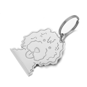 Yiwu aceon thép không gỉ cắt ra vật nuôi động vật đầu hình ảnh kết cấu chạm khắc vật nuôi cổ áo đồ trang sức sống động pug <span class=keywords><strong>dog</strong></span> Chân Dung Mặt dây chuyền tag - Product Image 4