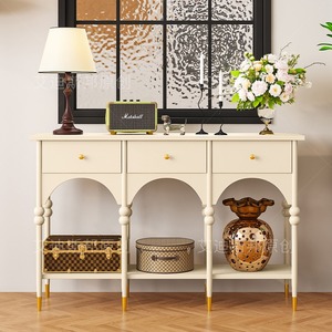 French Retro Iron Console <strong>Table</strong> Porch Cabinet Wall <strong>Decor</strong> for <strong>Door</strong> Hall Corridor Storage - Product Image 4